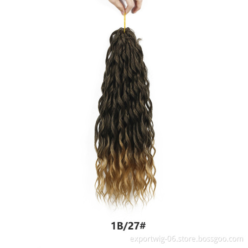 18 Inch Ocean deep water Wave Braiding bundle Hair Crochet Braids Hair water wave crochet in Synthetic Hair Extension